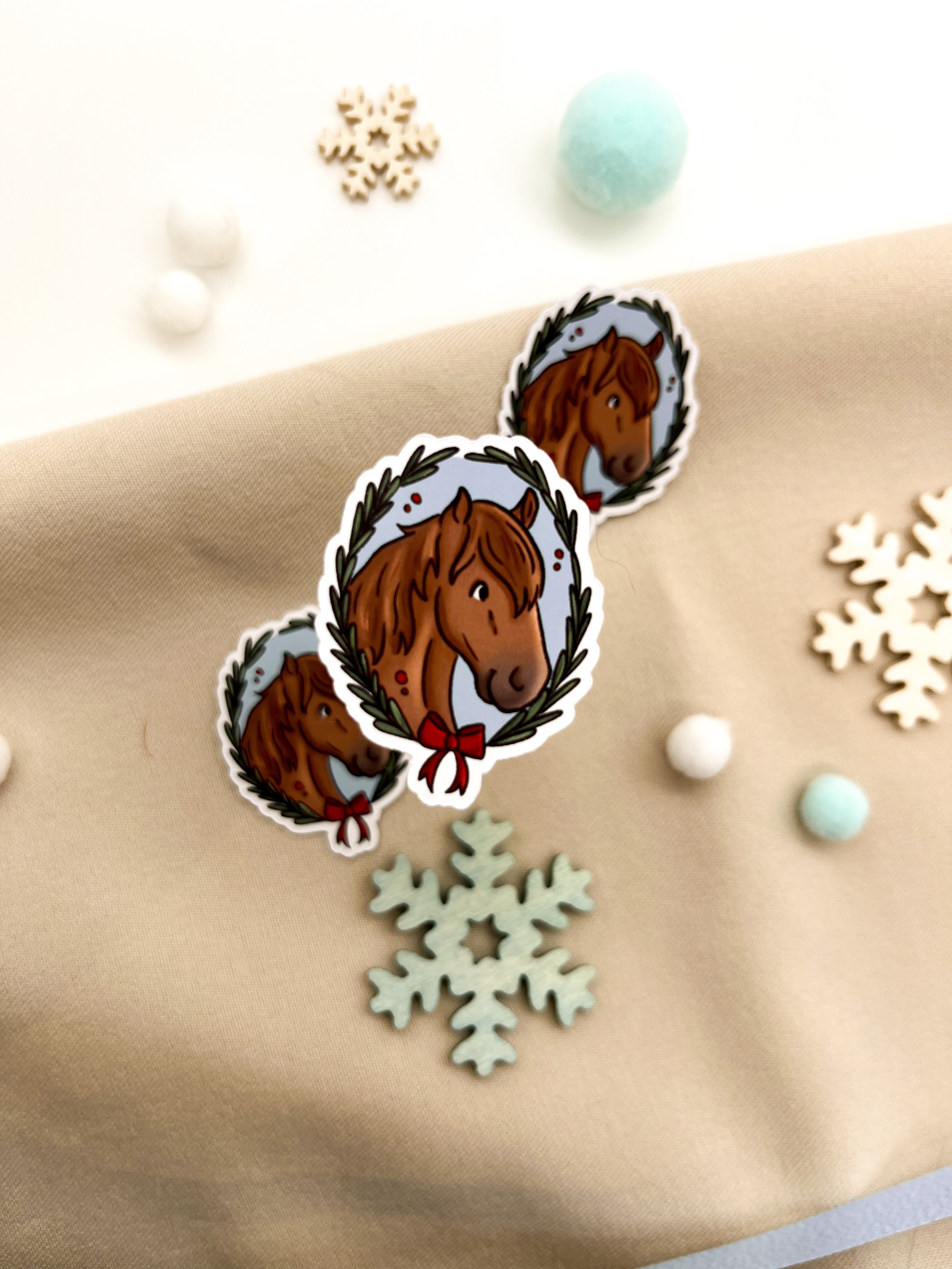 Papiersticker Weihnachten Fuchs