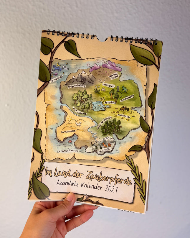 Wandkalender 2027: "Im Land der Zauberpferde"