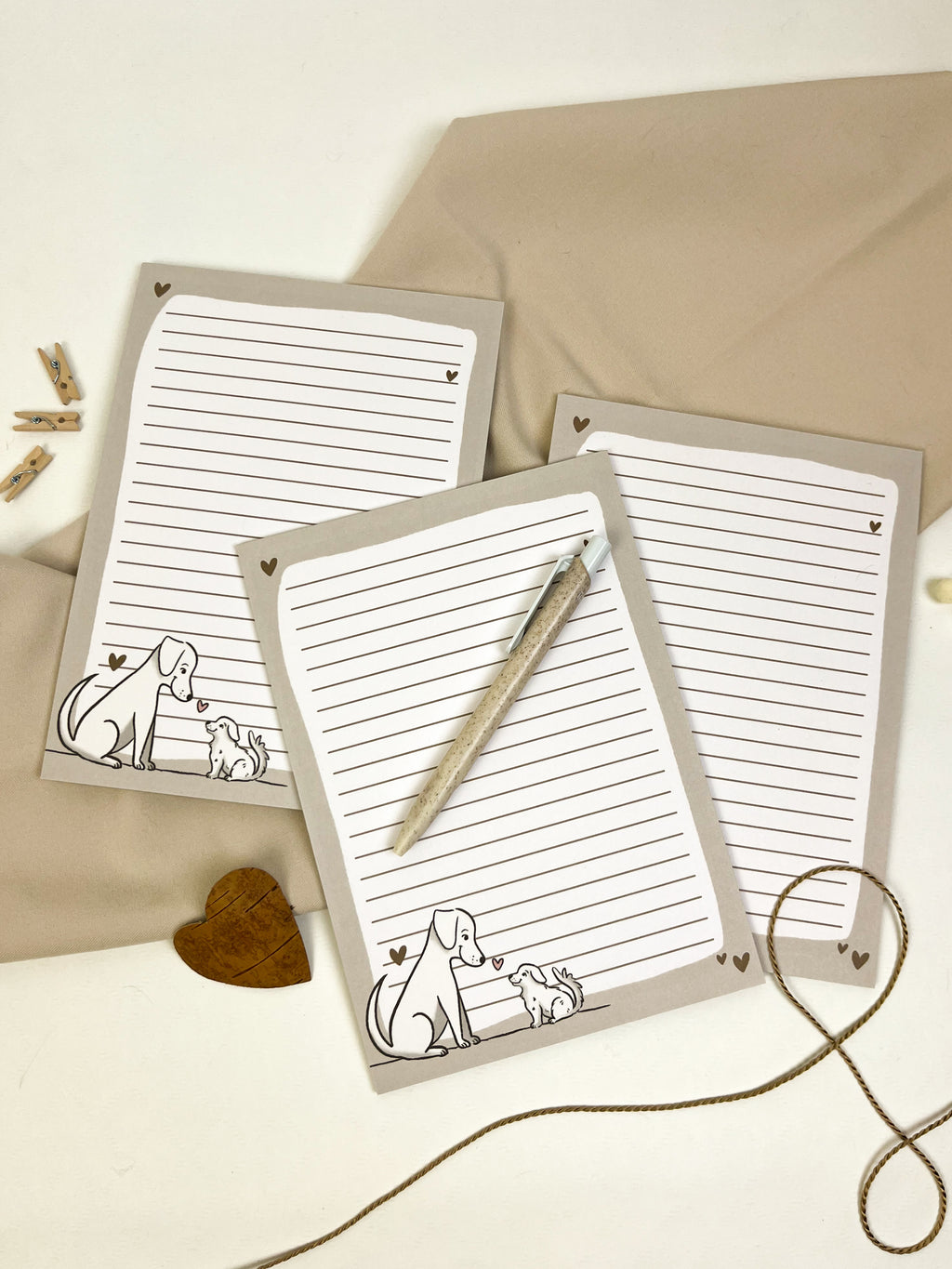 Notizblock Hund A5 – süßer Hunde Schreibblock 25 Blatt