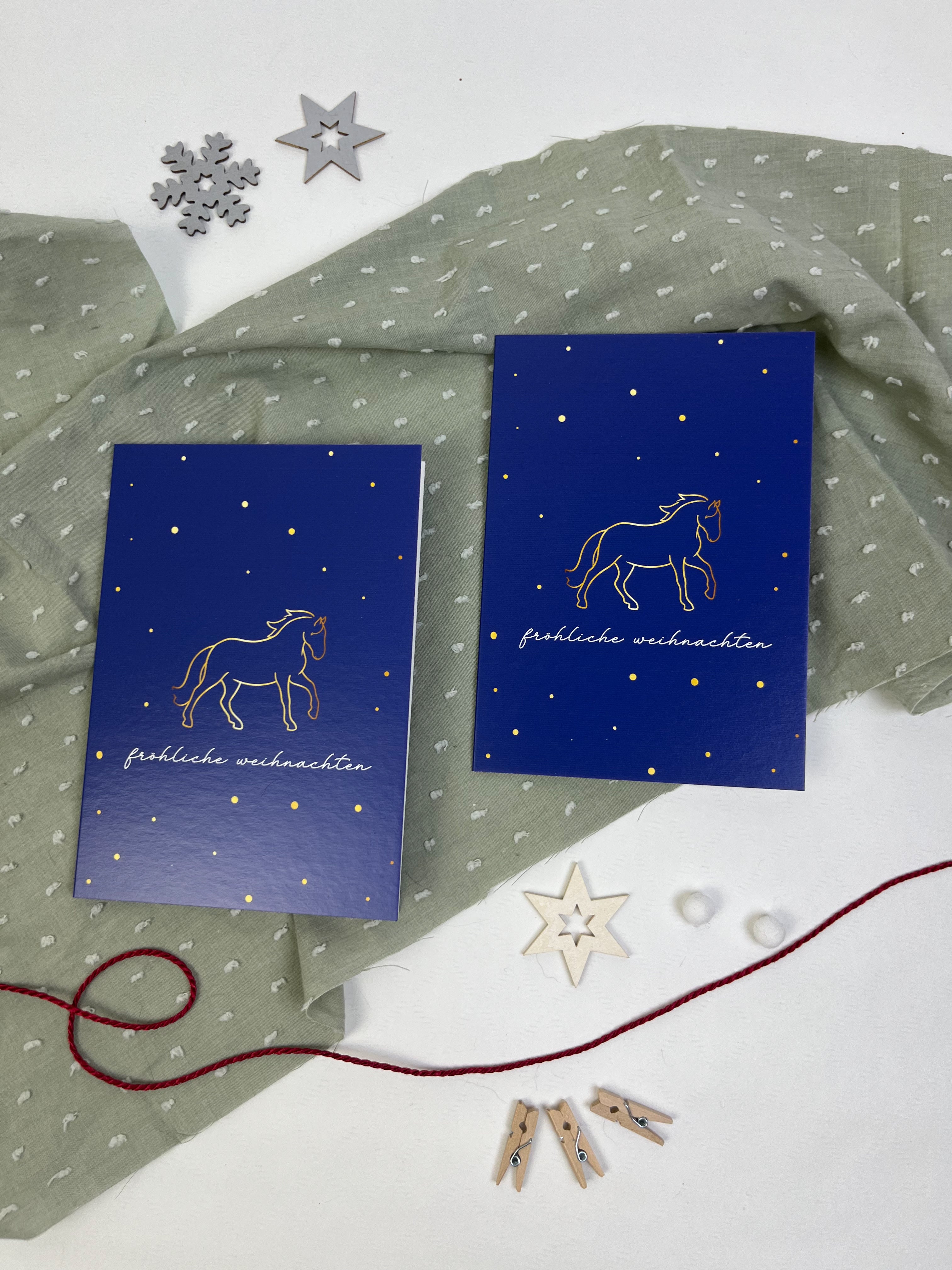 Klappkarte "Goldene Weihnachten"