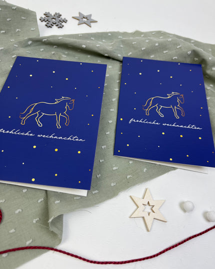 Klappkarte "Goldene Weihnachten"