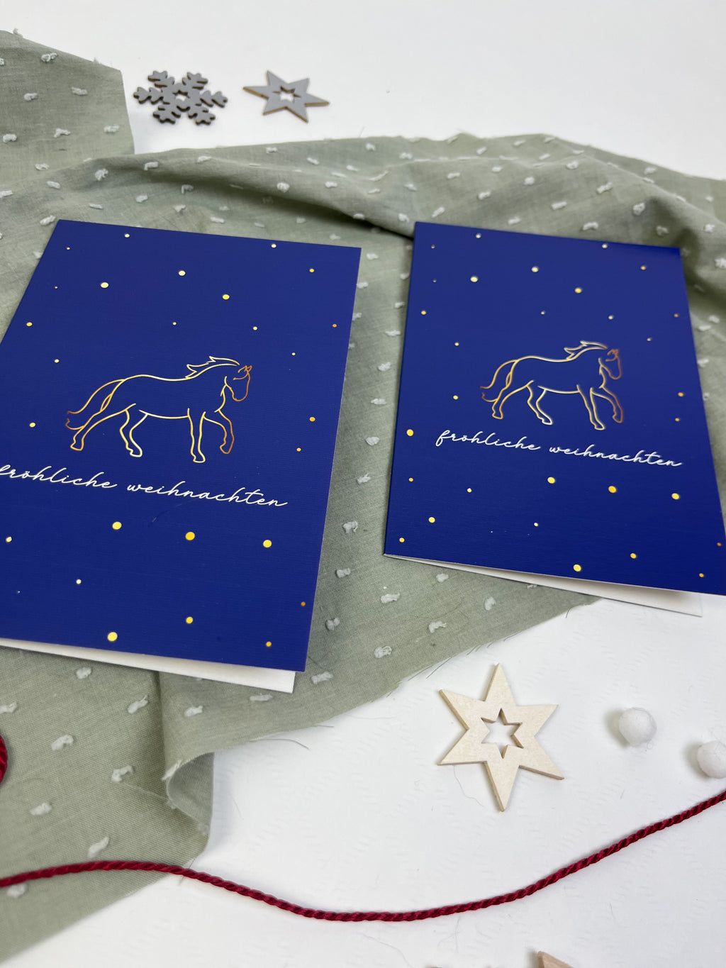 Klappkarte "Goldene Weihnachten"