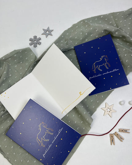 Klappkarte "Goldene Weihnachten"