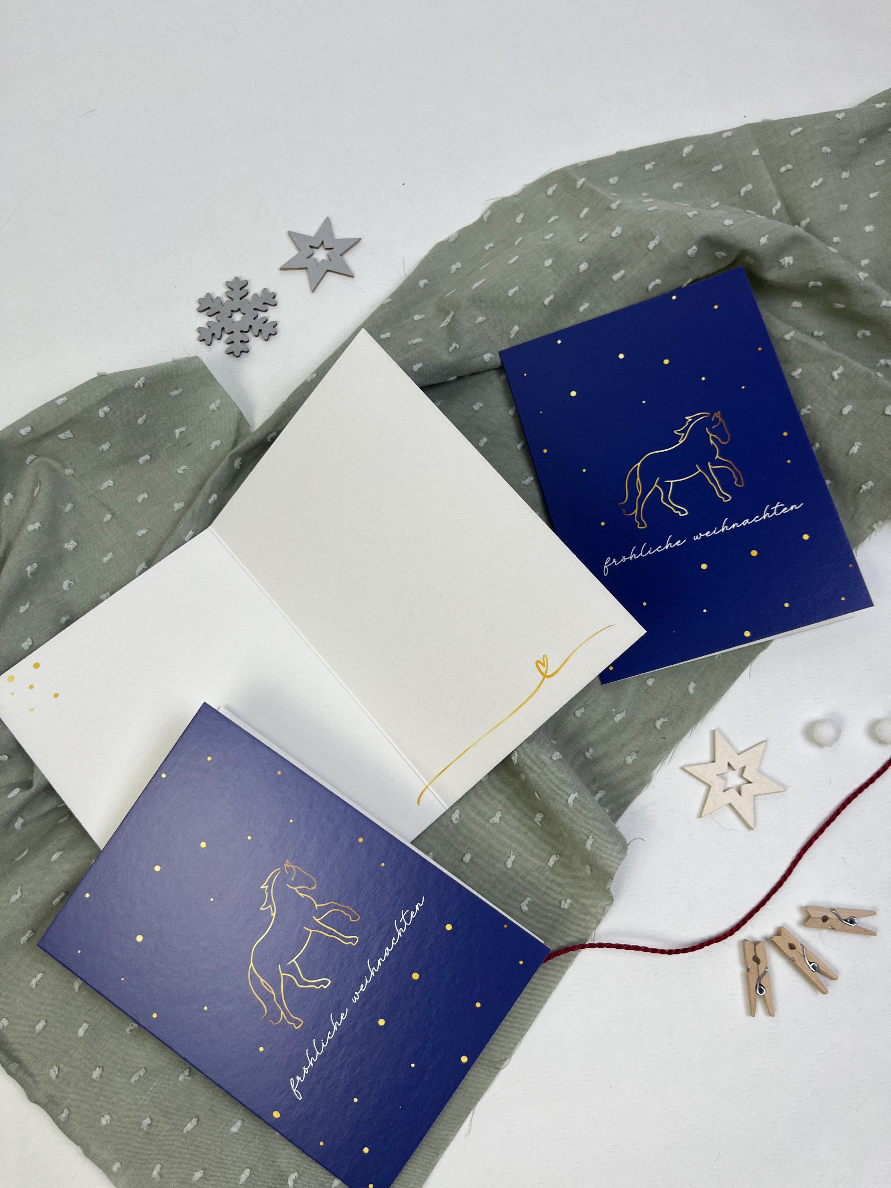 Klappkarte "Goldene Weihnachten"