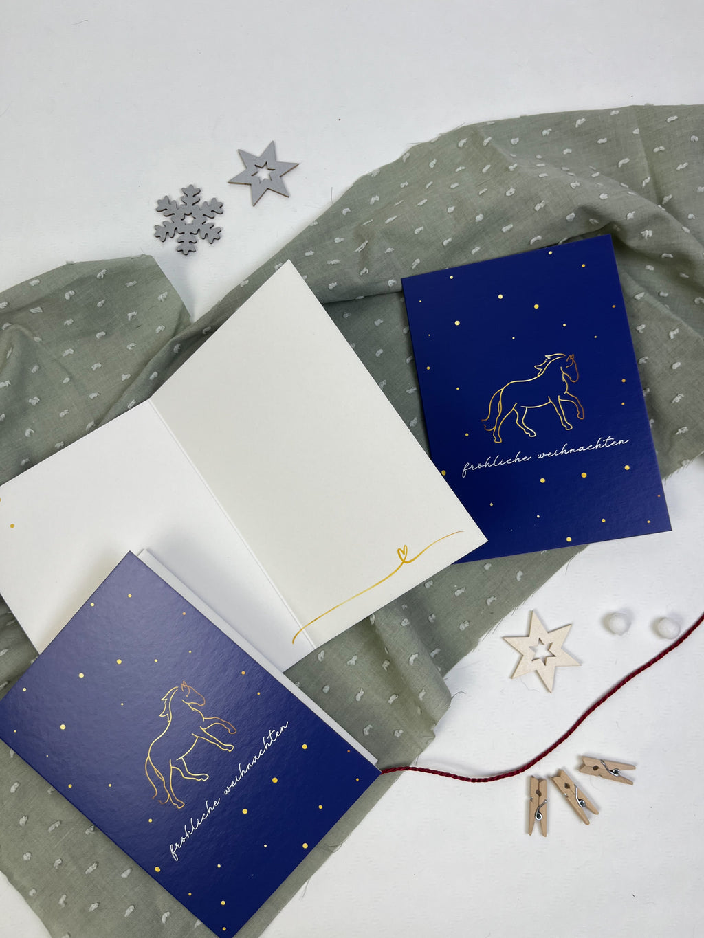 Klappkarte "Goldene Weihnachten"