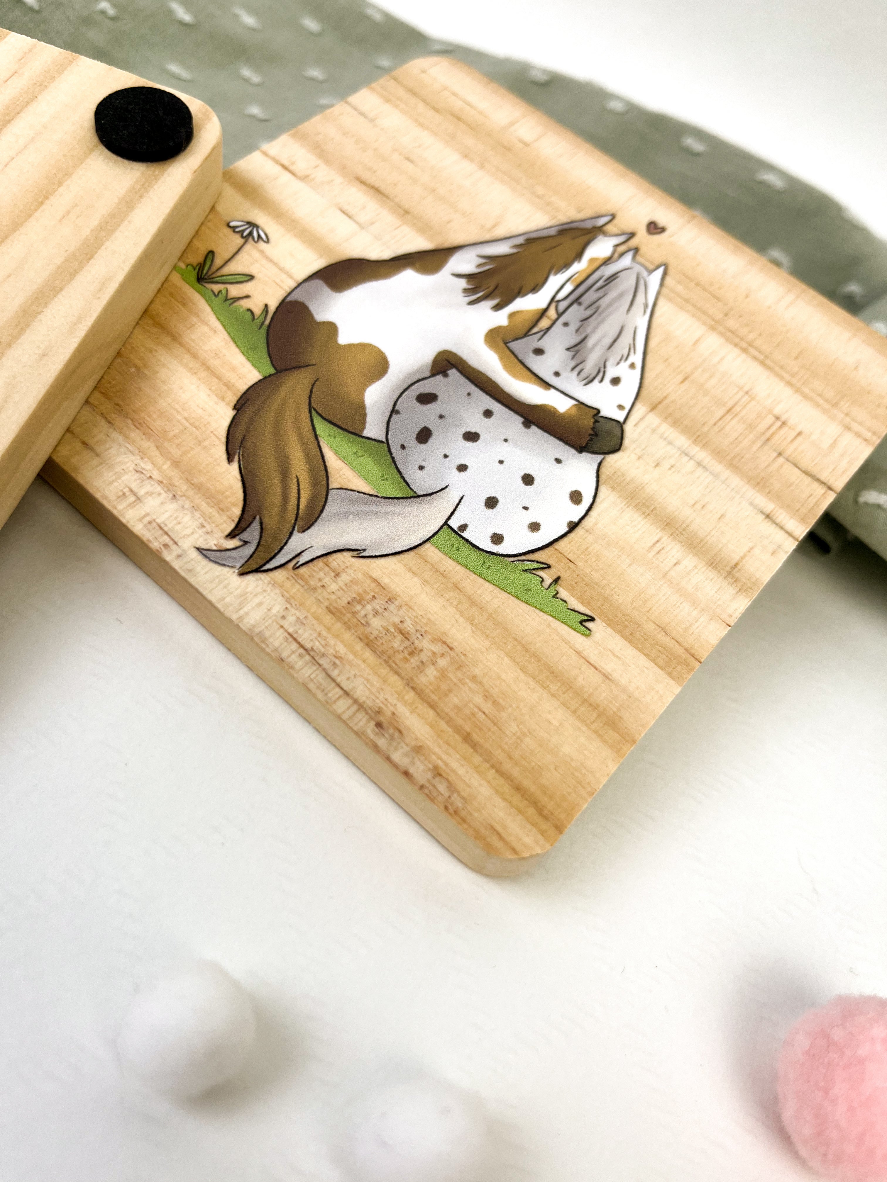 Holzuntersetzer Pferdefreunde