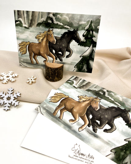Postkarte "Schneegestöber"