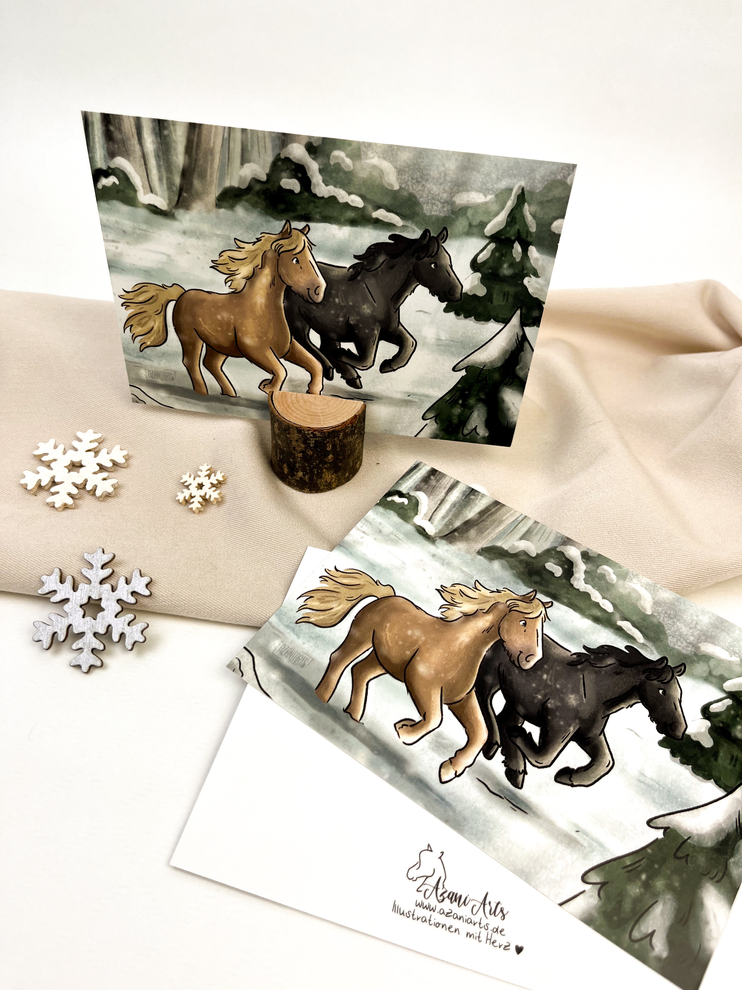 Postkarte "Schneegestöber"