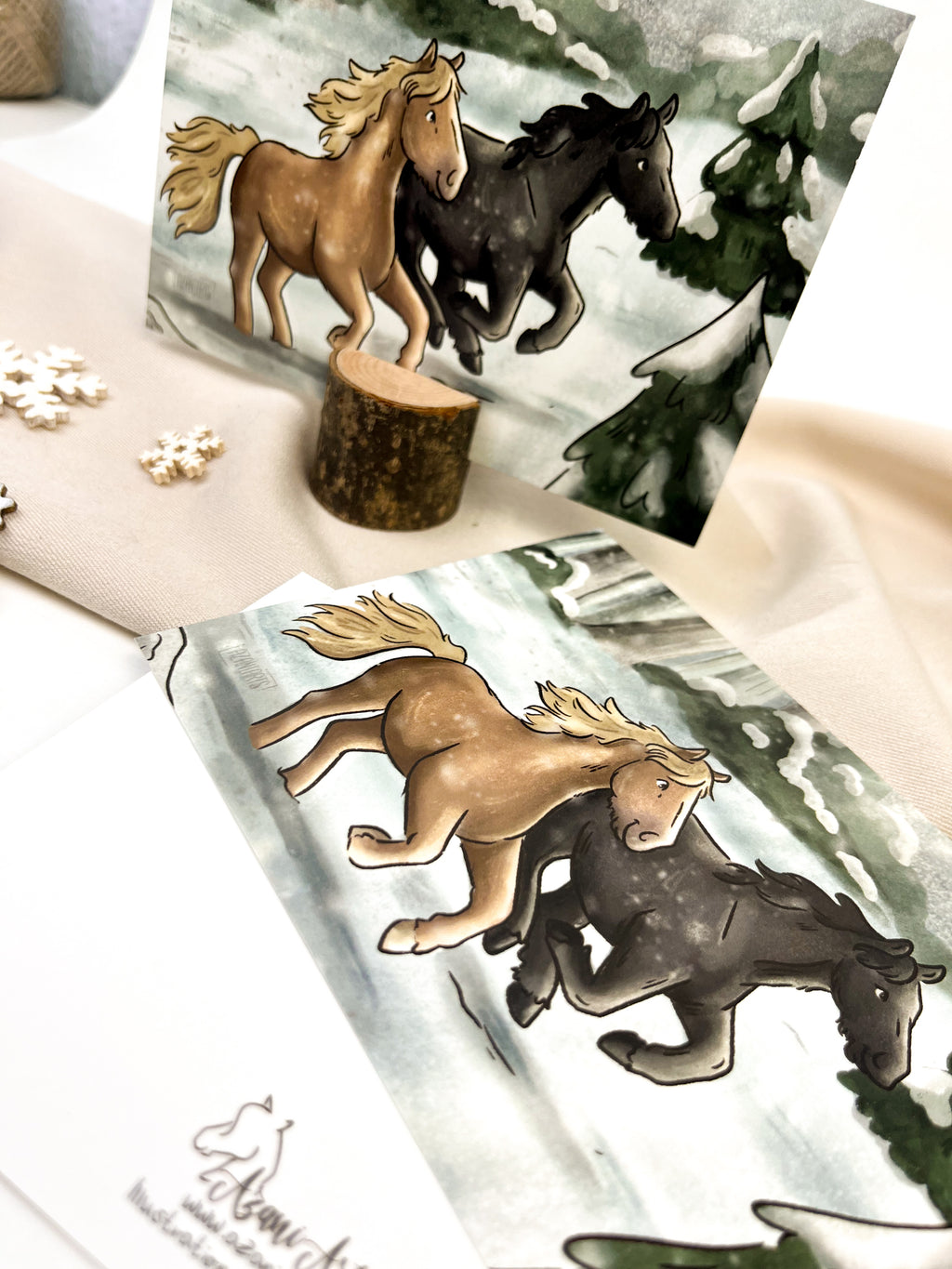 Postkarte "Schneegestöber"