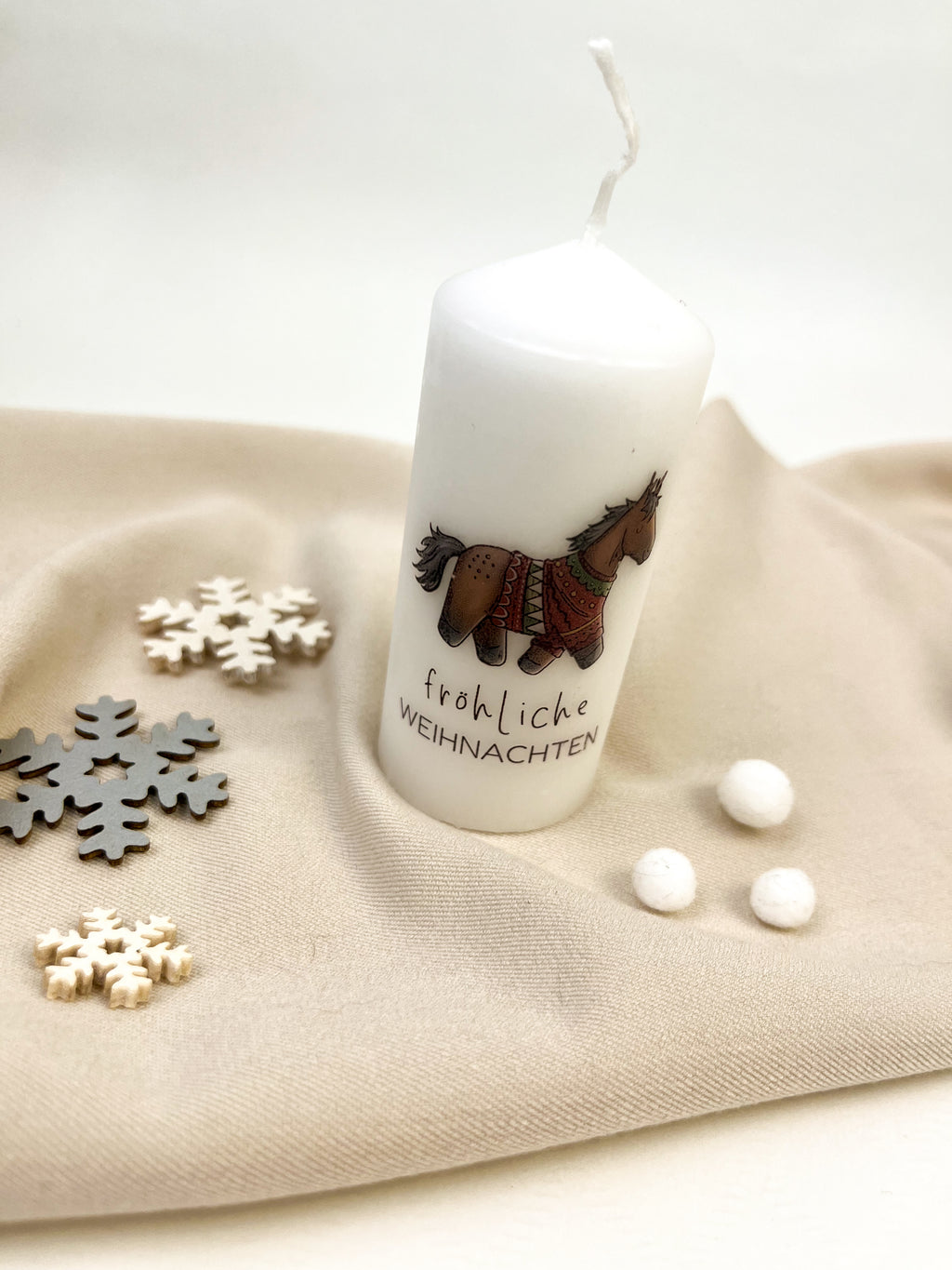 Weihnachts-Stumpenkerze