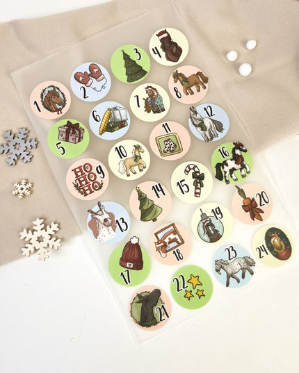 Bügelbilder für Adventskalender - 24er Set