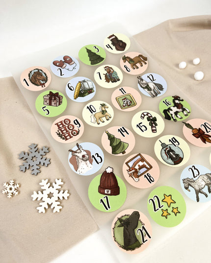Bügelbilder für Adventskalender - 24er Set