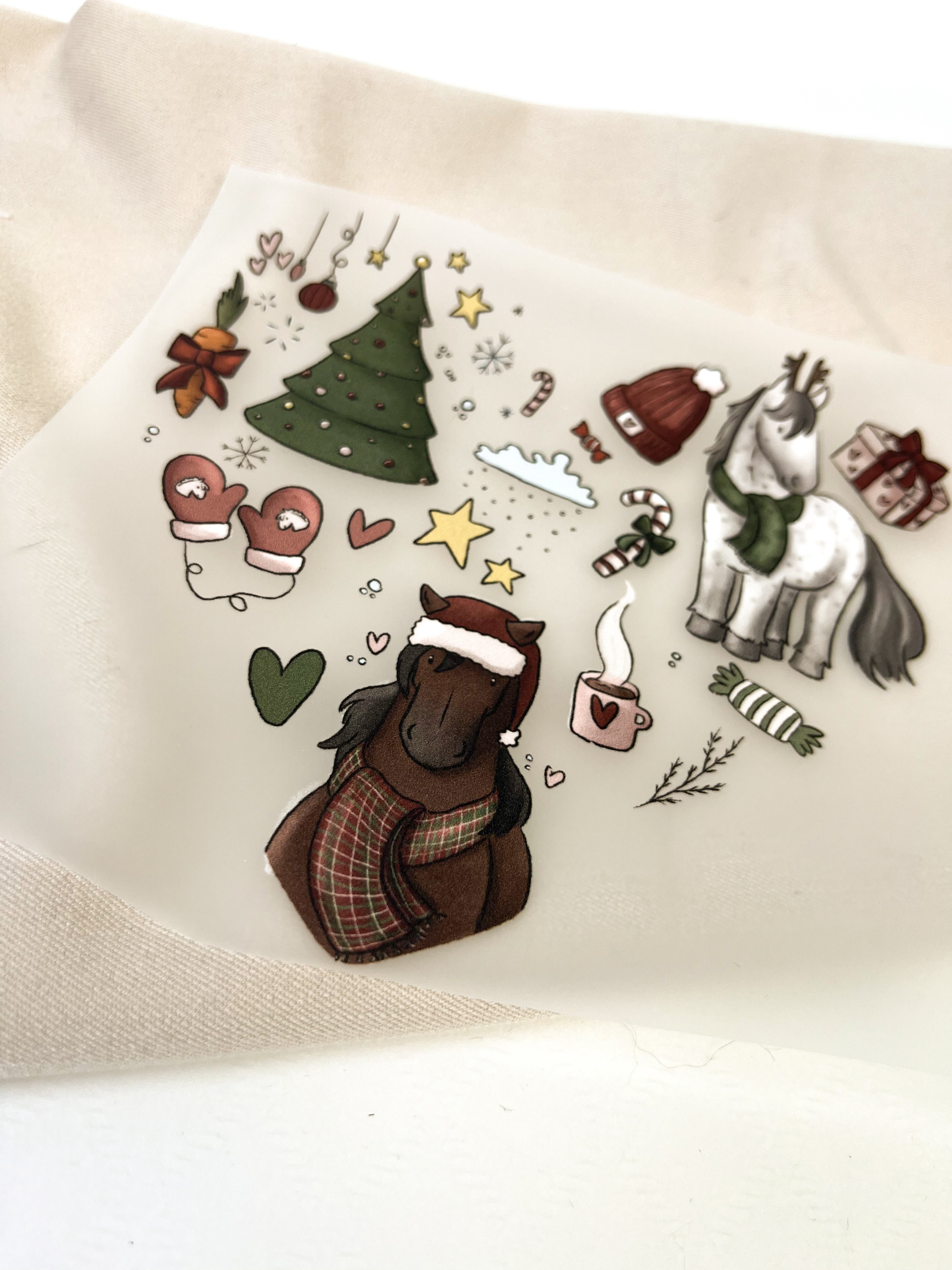 Bügelbilder Weihnachtsherz