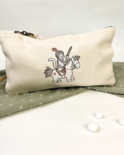 Kulturbeutel / Federmäppchen "Ritter-Katze"