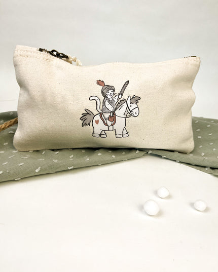 Kulturbeutel / Federmäppchen "Ritter-Katze"