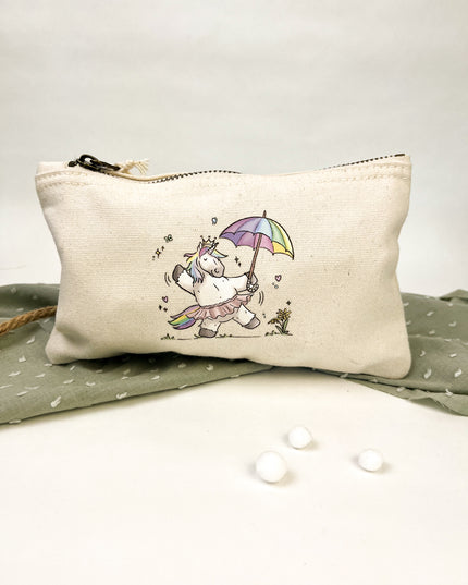 Kulturbeutel / Federmäppchen "Regenbogeneinhorn"