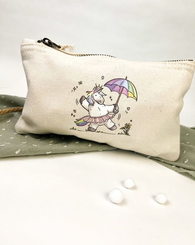 Kulturbeutel / Federmäppchen "Regenbogeneinhorn"