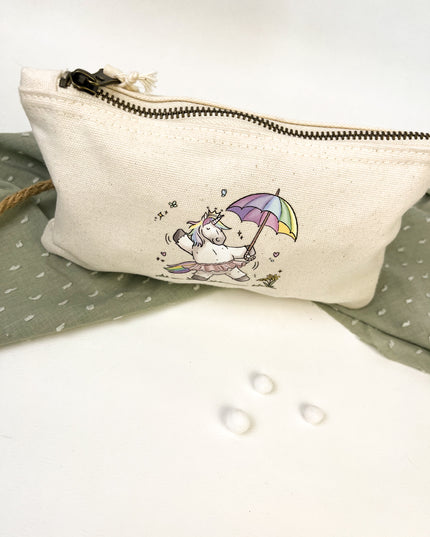 Kulturbeutel / Federmäppchen "Regenbogeneinhorn"