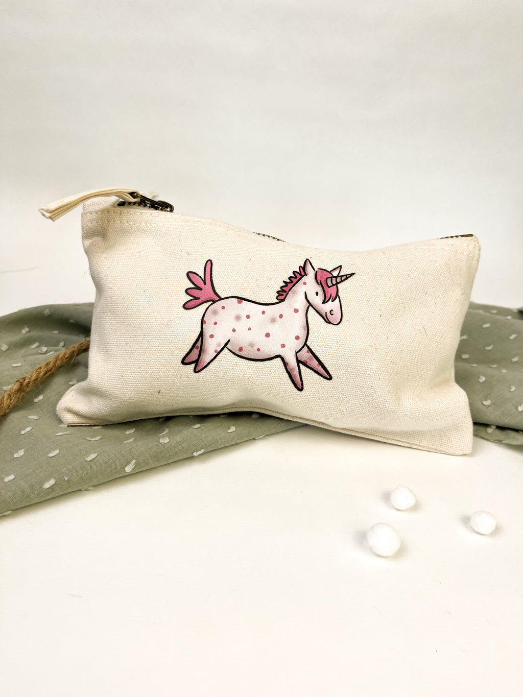 Kulturbeutel / Federmäppchen "Einhorn"