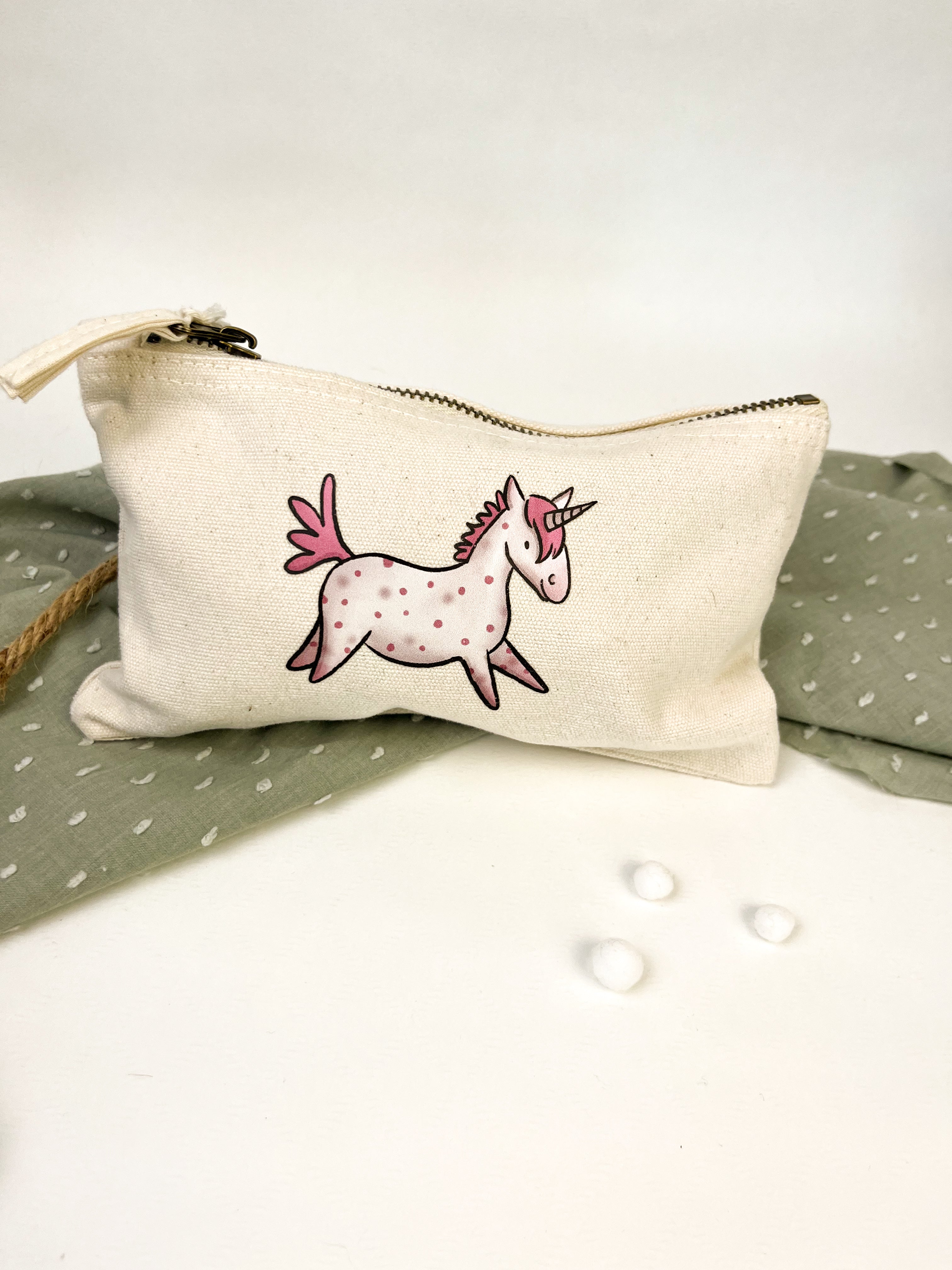 Kulturbeutel / Federmäppchen "Einhorn"