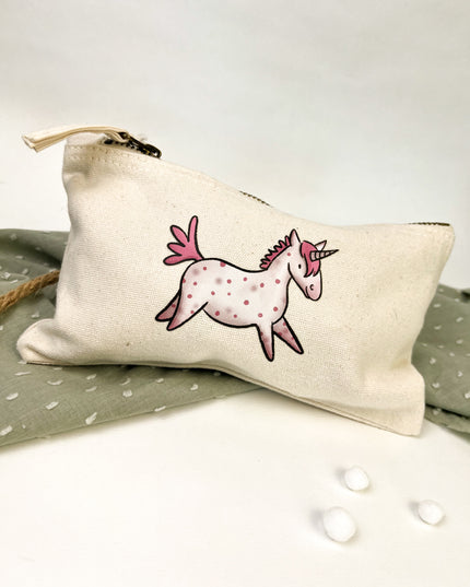 Kulturbeutel / Federmäppchen "Einhorn"