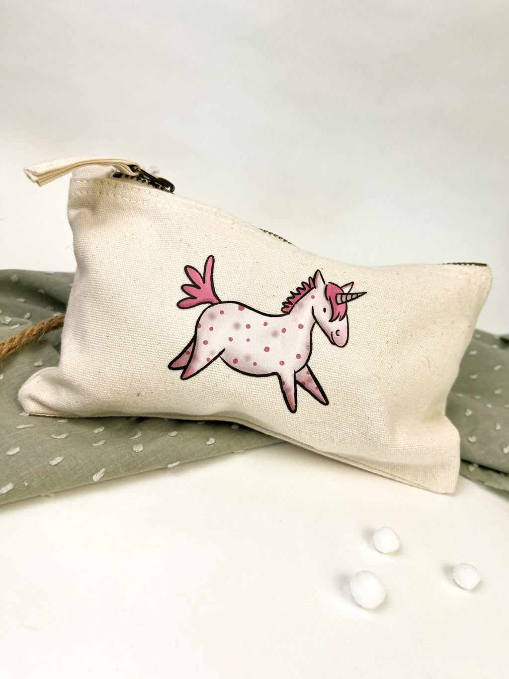 Kulturbeutel / Federmäppchen "Einhorn"