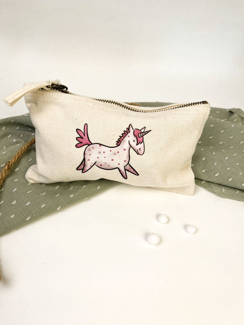 Kulturbeutel / Federmäppchen "Einhorn"