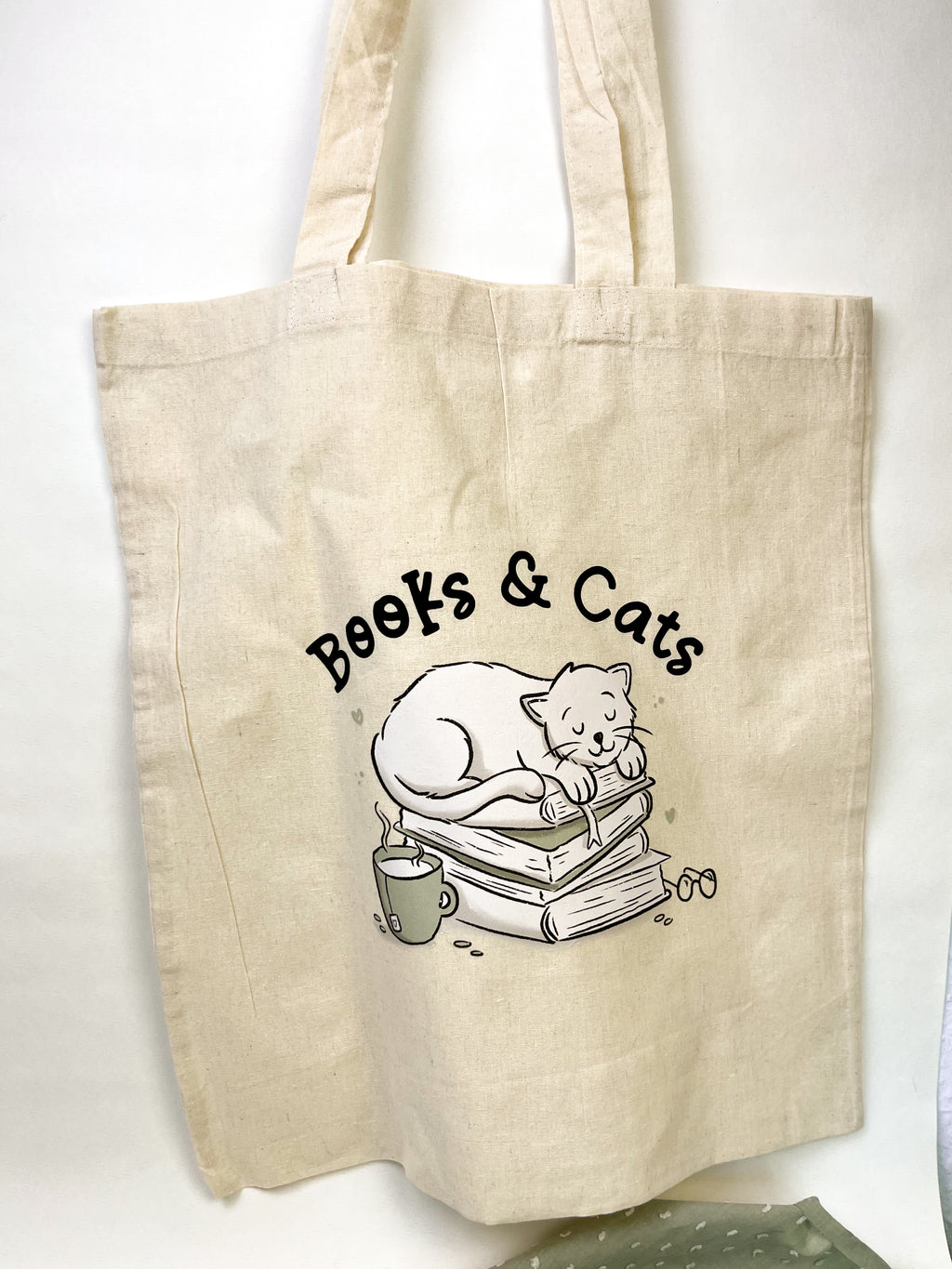 Baumwollbeutel "Books & Cats"