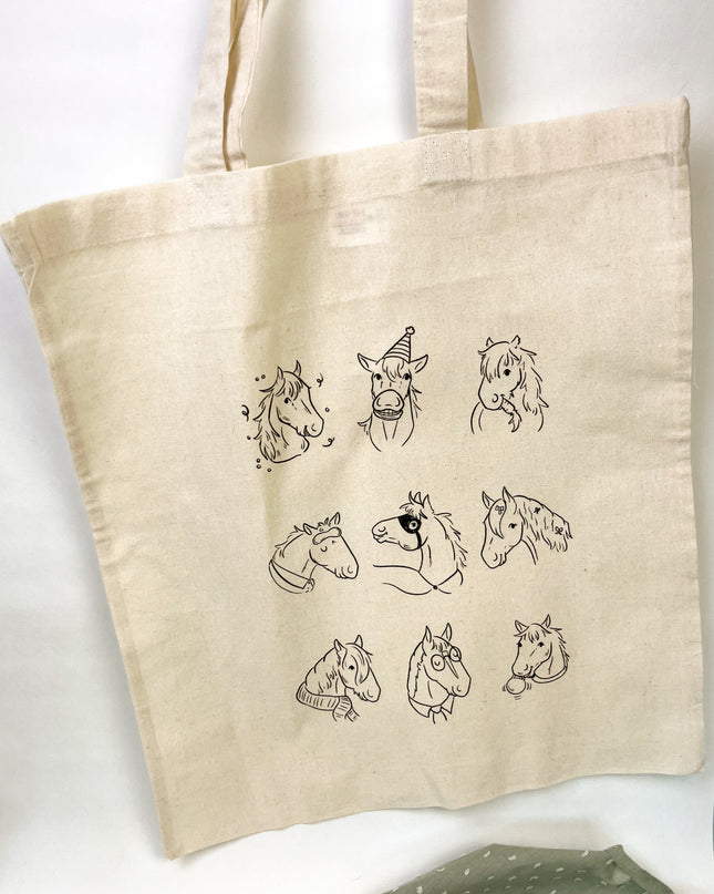 Baumwollbeutel "Pferdecharaktere"