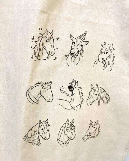 Baumwollbeutel "Pferdecharaktere"