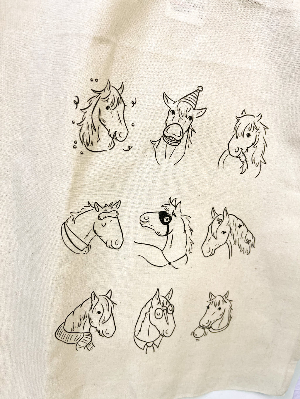 Baumwollbeutel "Pferdecharaktere"