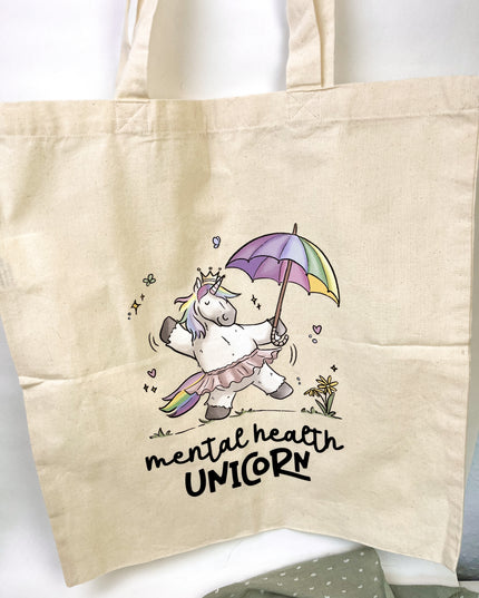 Baumwollbeutel "Mental Health Unicorn"