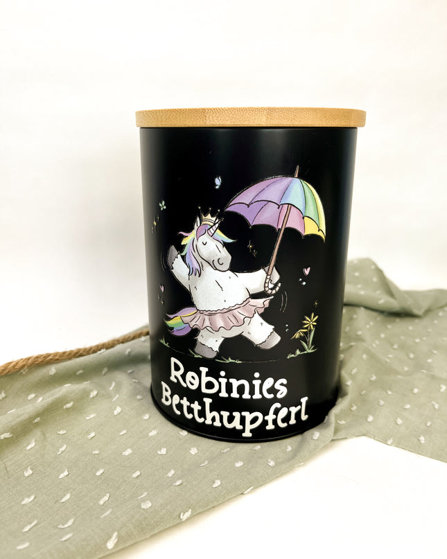 Leckerlidose personalisiert "Regenbogeneinhorn"