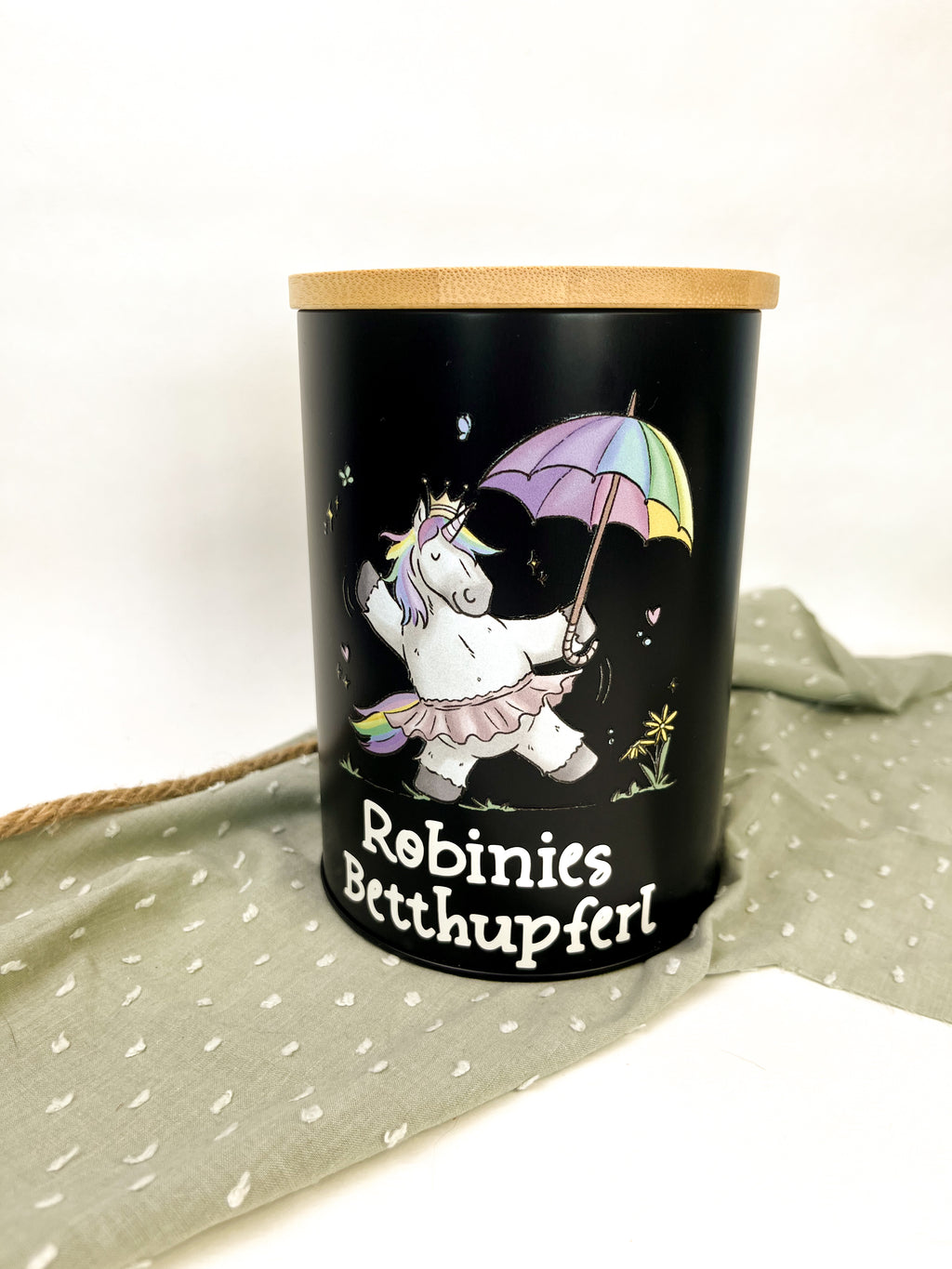 Leckerlidose personalisiert "Regenbogeneinhorn"