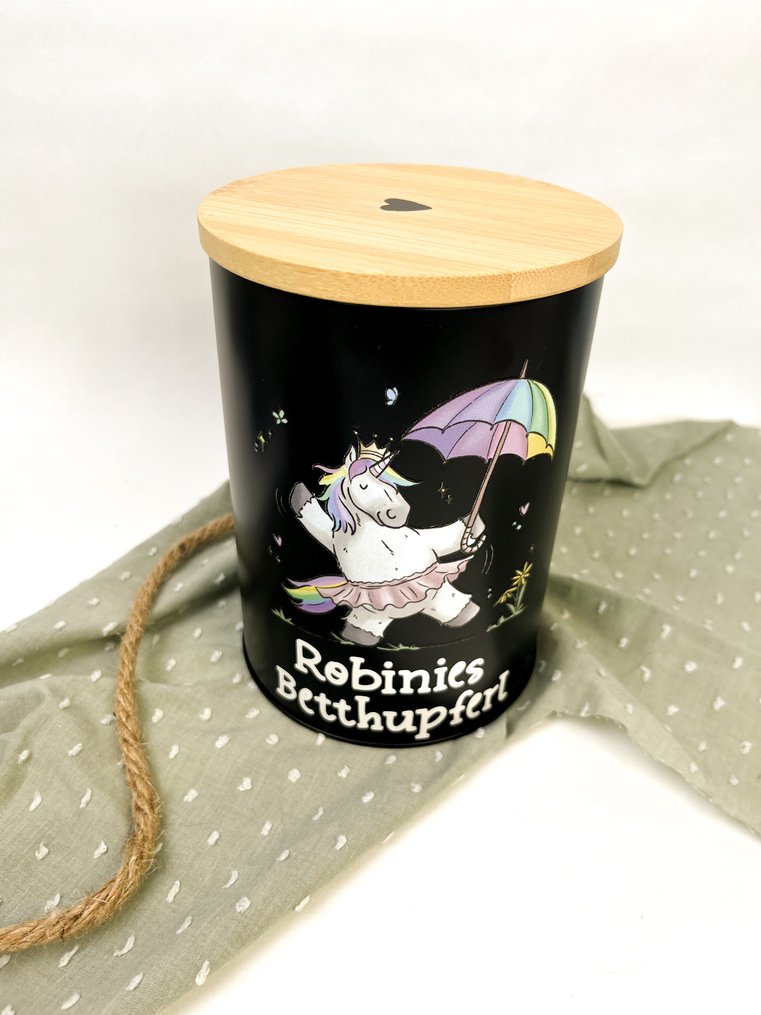 Leckerlidose personalisiert "Regenbogeneinhorn"