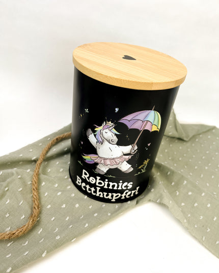 Leckerlidose personalisiert "Regenbogeneinhorn"