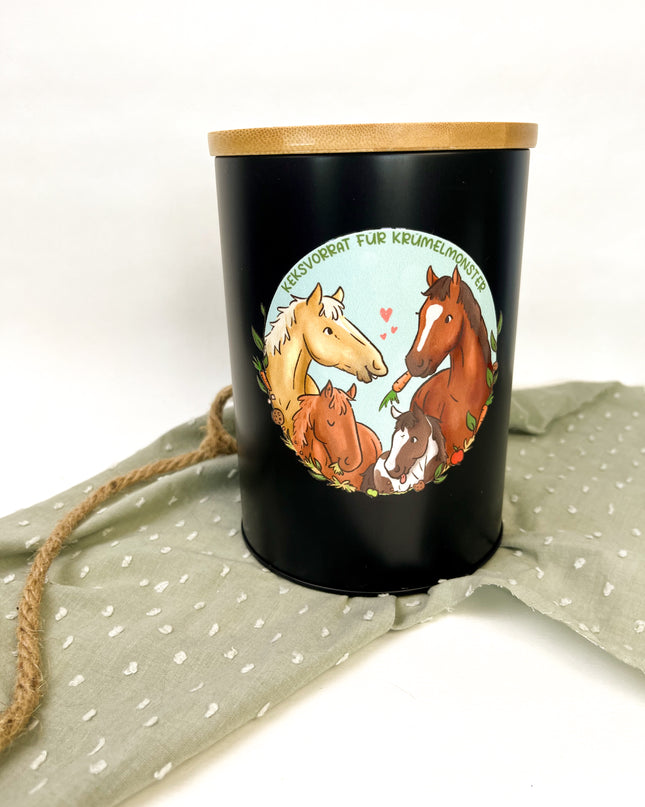 Leckerlidose personalisiert "Krümelpferde"