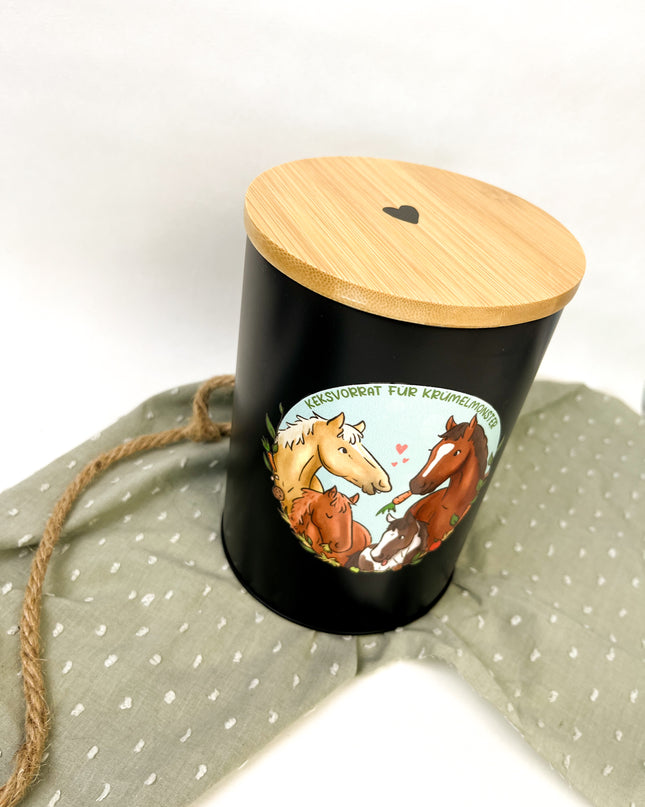Leckerlidose personalisiert "Krümelpferde"