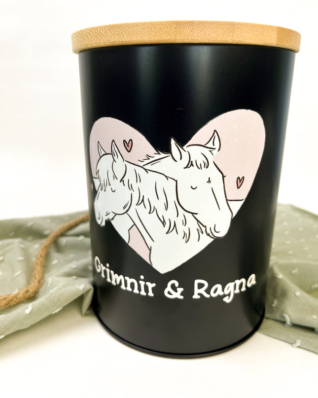 Leckerlidose personalisiert "Herzchenpferde"