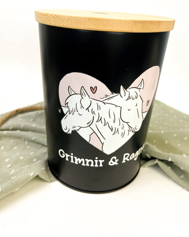 Leckerlidose personalisiert "Herzchenpferde"