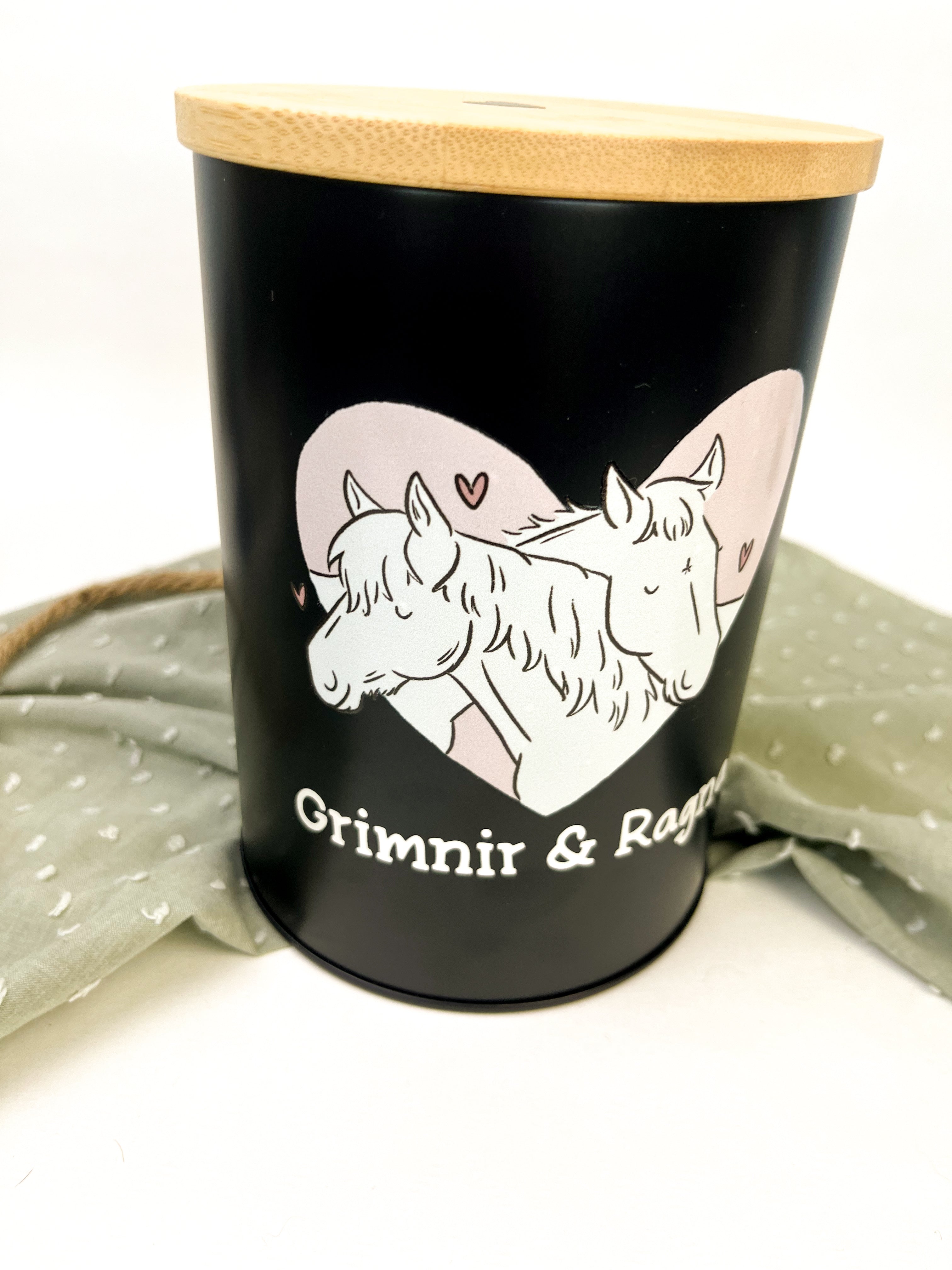 Leckerlidose personalisiert "Herzchenpferde"