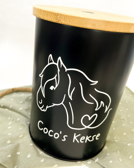 Leckerlidose personalisiert "Lineart-Pony"
