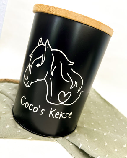 Leckerlidose personalisiert "Lineart-Pony"