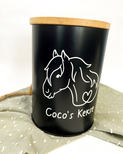 Leckerlidose personalisiert "Lineart-Pony"
