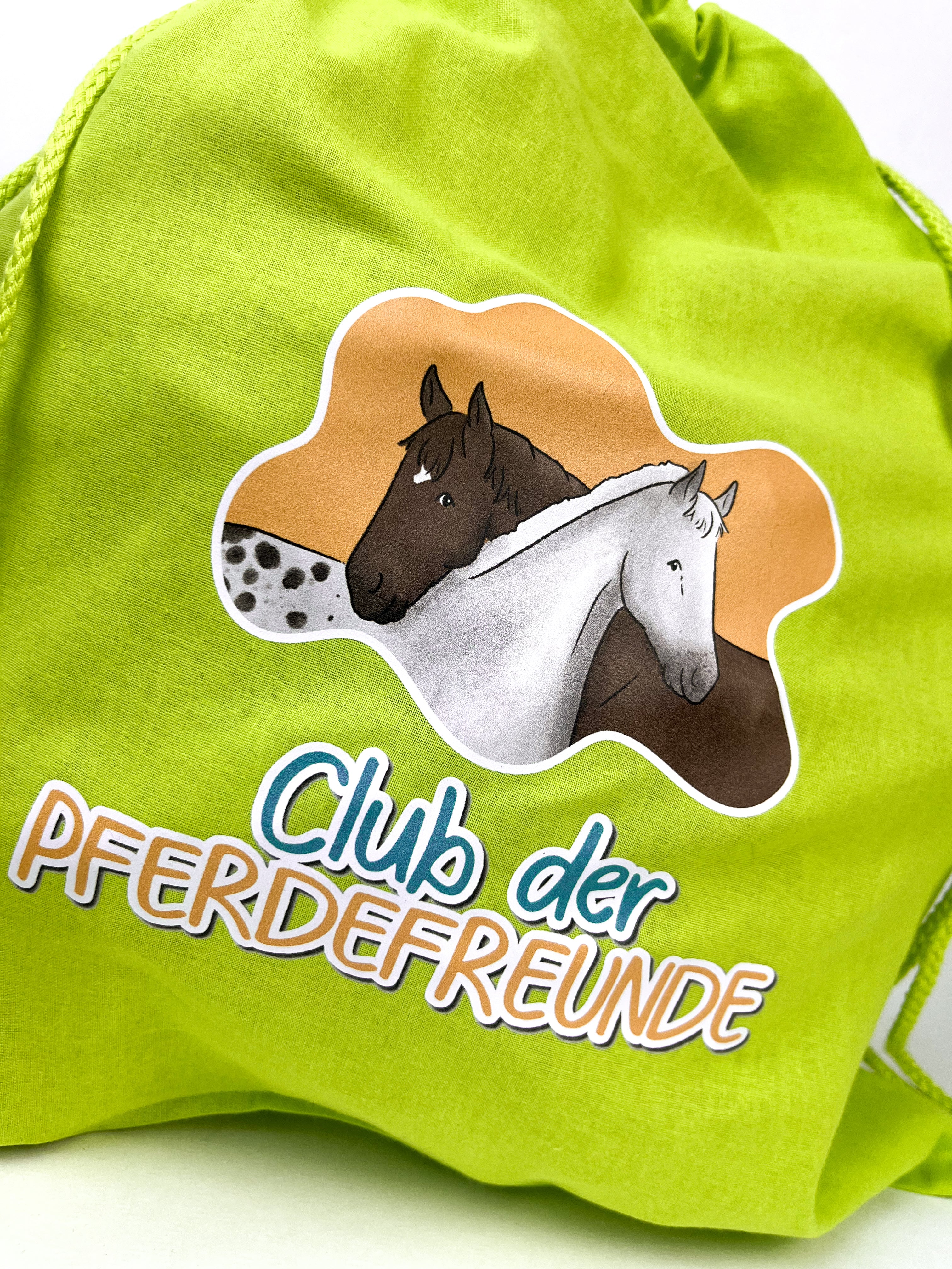 Turnbeutel/ Rucksack zum Buch - Freunde auf vier Hufen