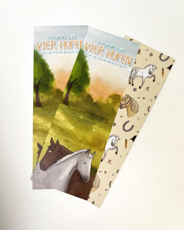 Lesezeichen zum Buch - Freunde auf vier Hufen