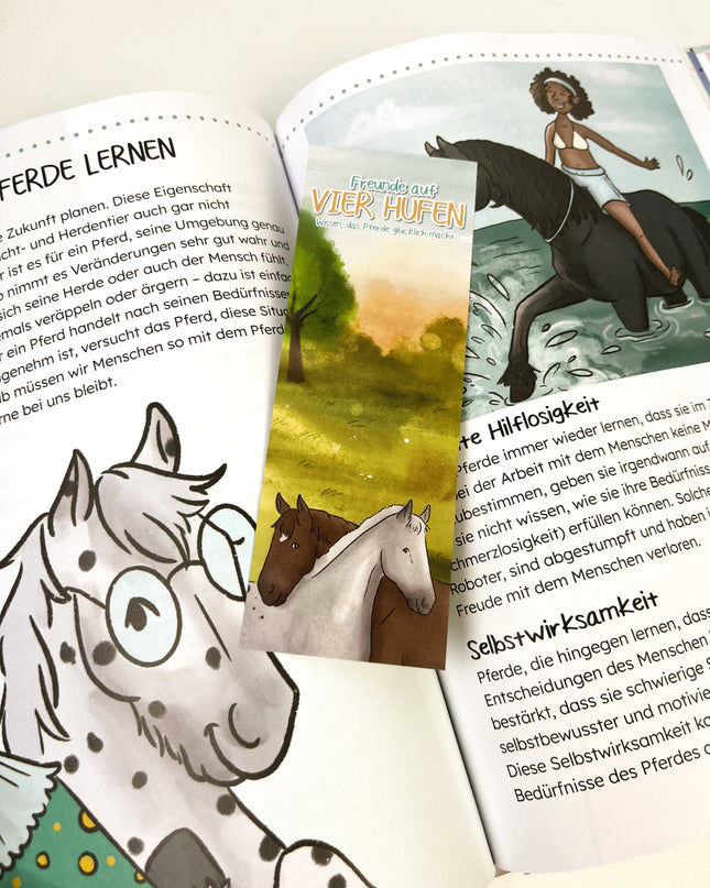 Lesezeichen zum Buch - Freunde auf vier Hufen