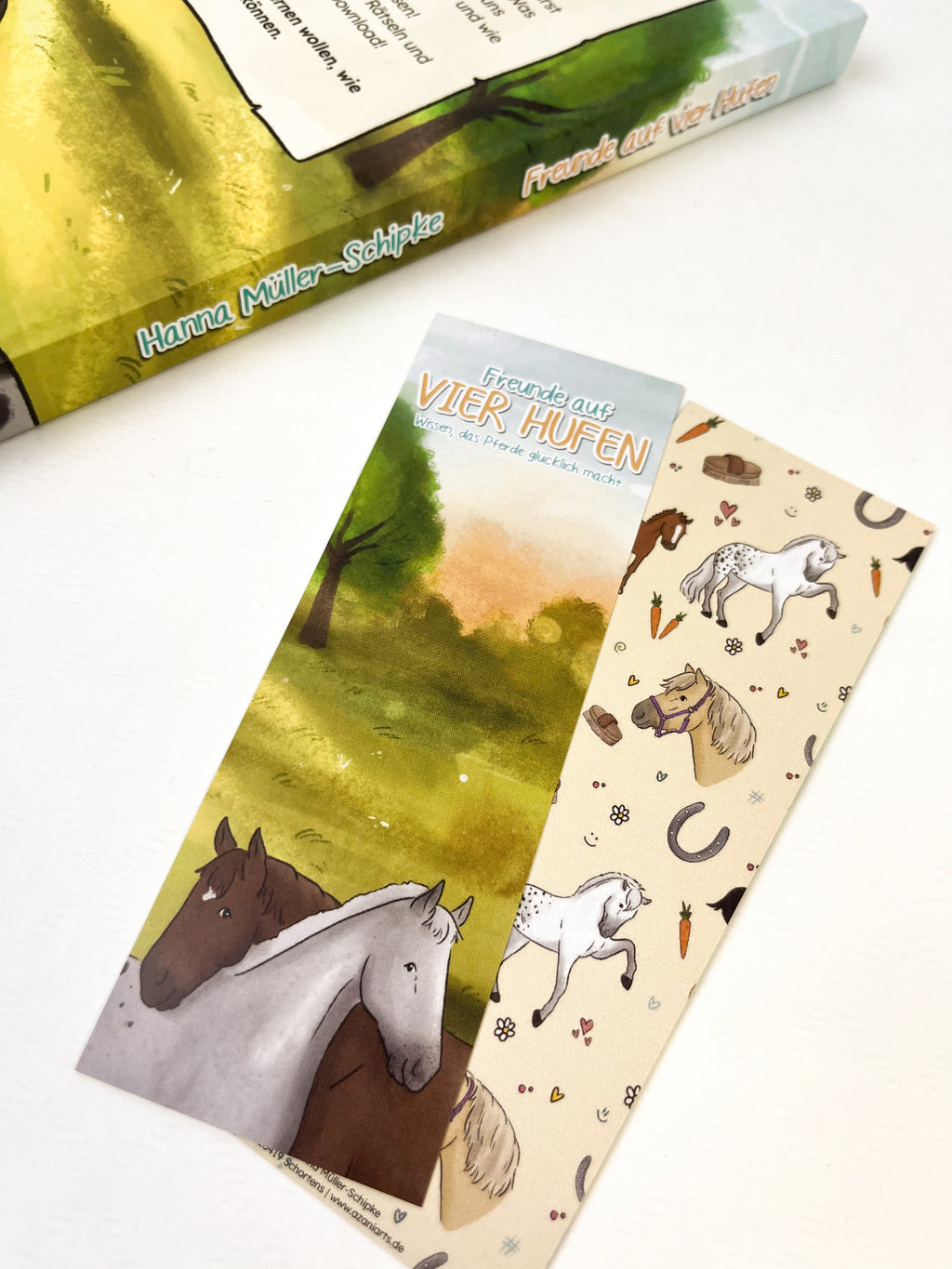 Lesezeichen zum Buch - Freunde auf vier Hufen