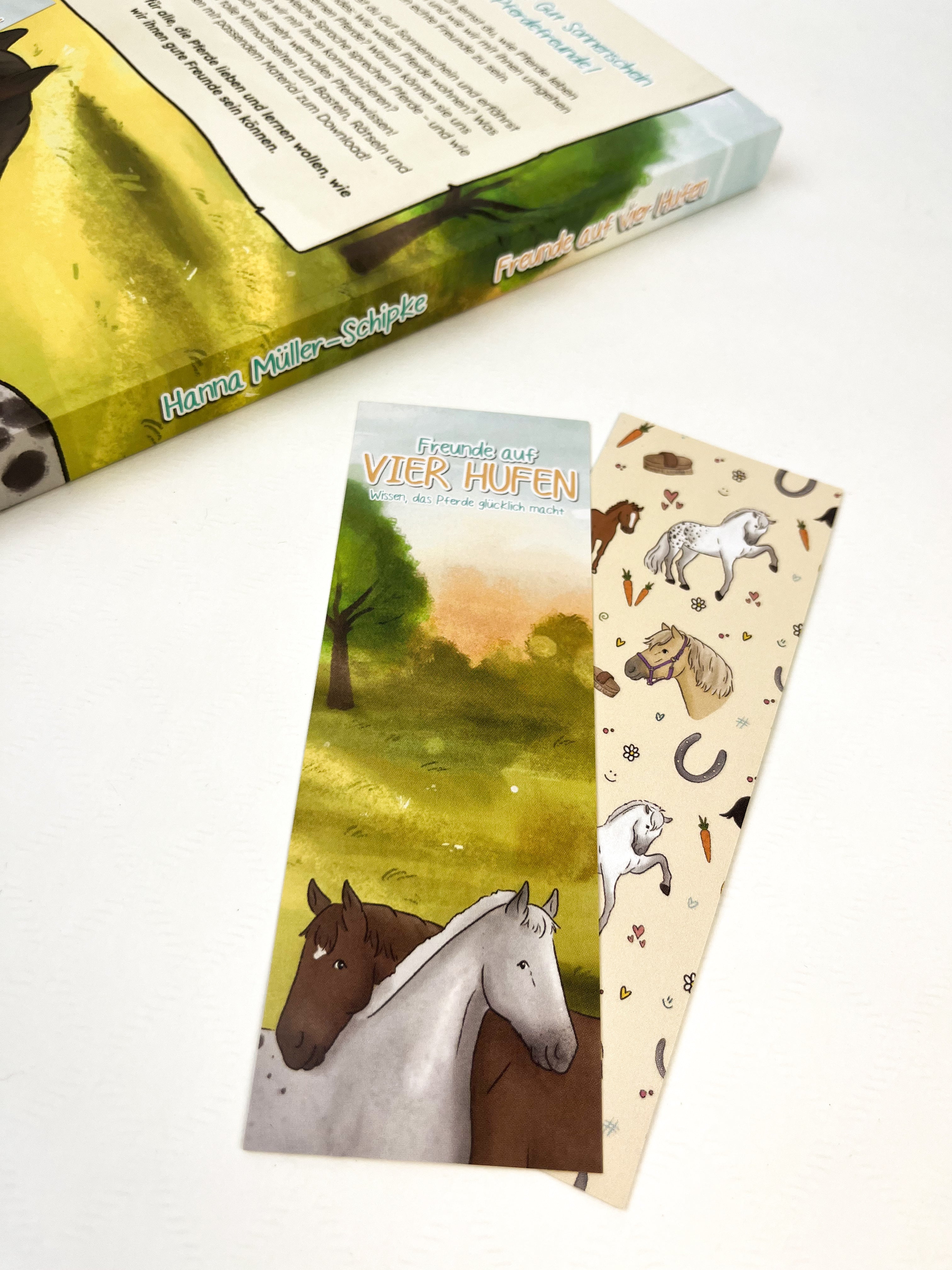 Lesezeichen zum Buch - Freunde auf vier Hufen