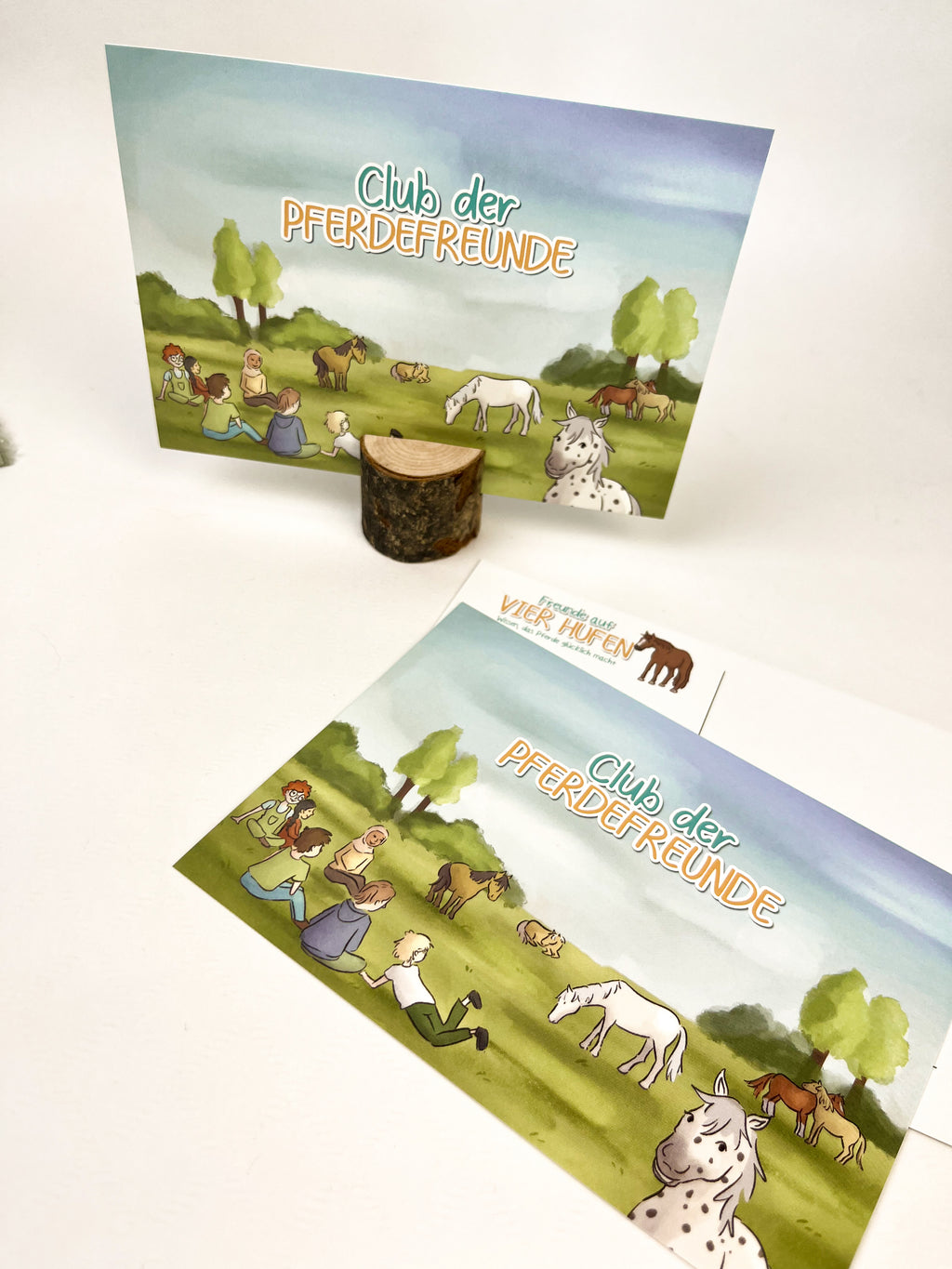 Postkarte zum Buch - Freunde auf vier Hufen